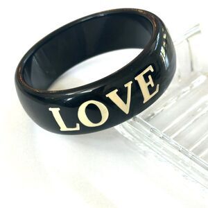 LOVE Black Cuff Bracelet
